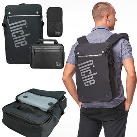 Velkoobchodní batoh s kapsou pro rychlý přístup a odnímatelnou taškou - Batoh s vrchním víkem a vložitelným odnímatelným pouzdrem na fotoaparát, rozšiřitelnou magnetickou přezkou cestovní ramenní taškou a kapesníkem na mobilní telefon s USB nabíjecím portem
